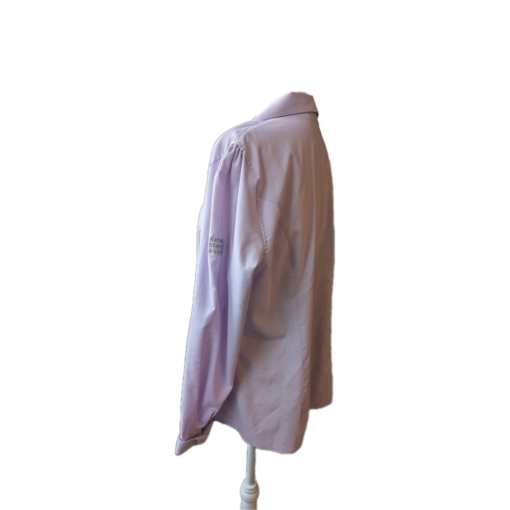 Cutter And Buck Women's Shirt Size XL Button Up Lavender Corvette Museum Logos - Picture 4 of 7